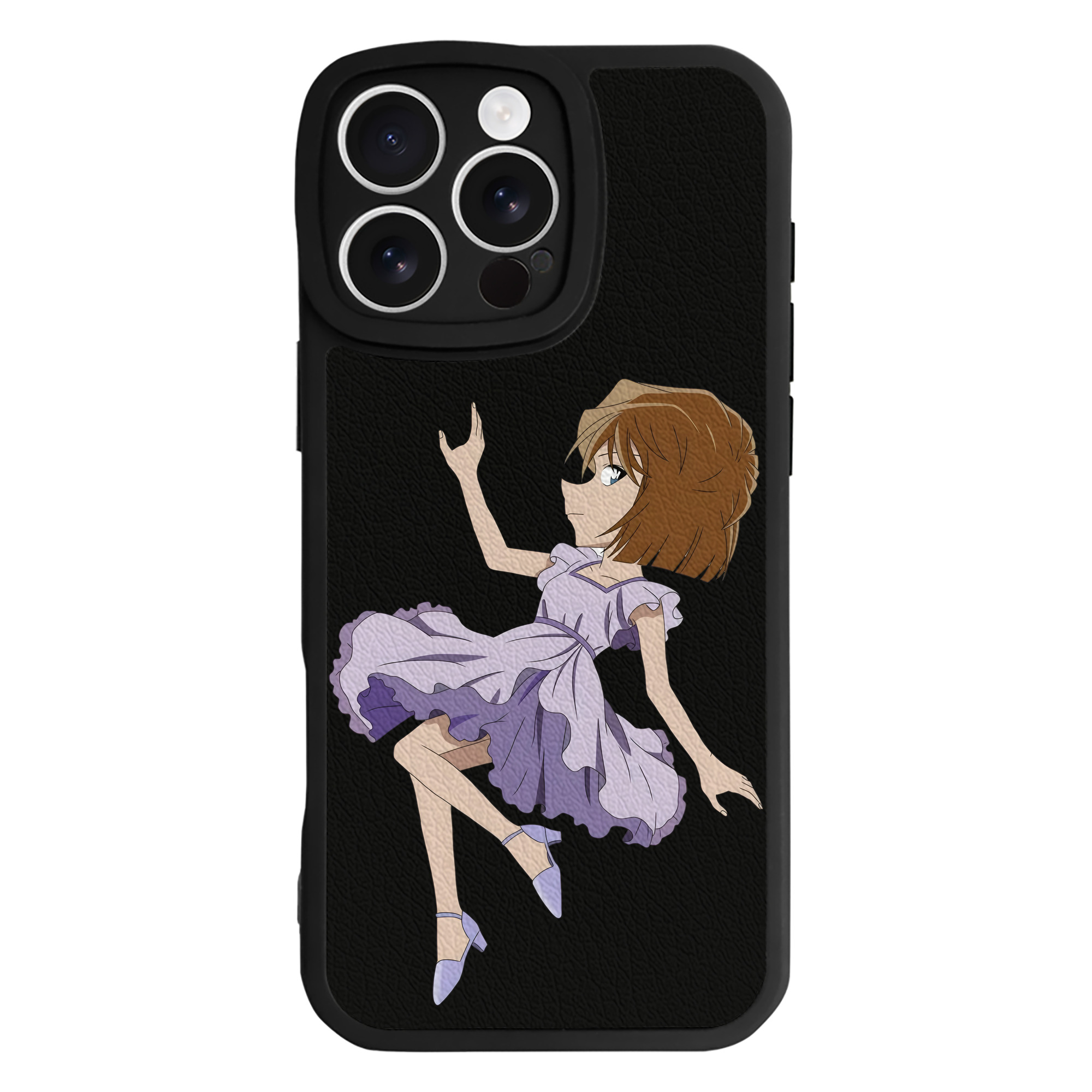 （画像用） 名探偵コナン 灰原 哀 はいばら あい Detective Conan Anita Hailey、Vi Graythorn Haibara Ai 【iPhone 16シリーズ対応】シリコンスマホケース（レザー調） 材質：シリコン